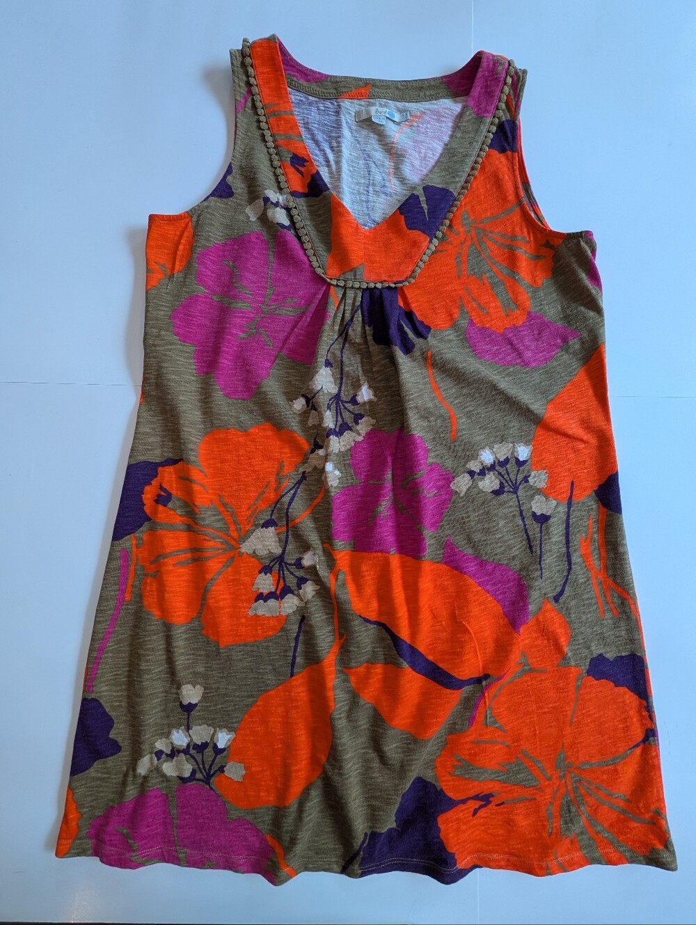 Boden Floral Knit Cotton Sundress, Size 14